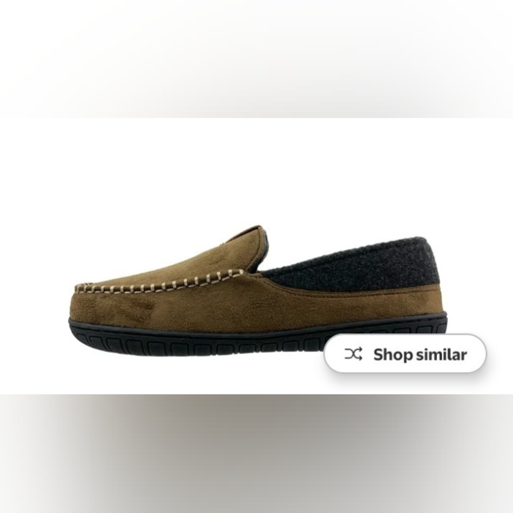 Men's GEORGE Venetian Moccasin Slip-on Memory Foam Slipper Shoes Size 9 10 NEW.
